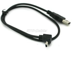 USB 2.0 A para ângulo Mini-B cabo em cima