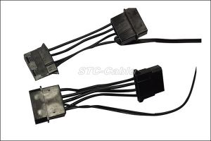 AMP preto 4 pinos macho para o chicote de fios do poder feminino de Z