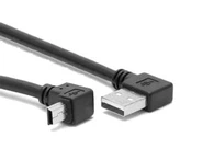 Ângulo esquerdo USB 2.0 tipo A macho para Mini USB B macho em ângulo de 90 grau 5 pinos dados cabo 480Mbps