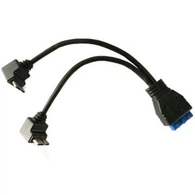 20pin USB 3.0 um macho a porta 2 ângulo Micro B macho cabo