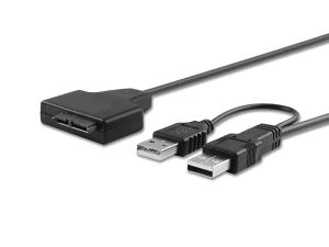 Dual USB 2.0 converter SATA 7 + 6 pinos adaptador fácil conduzir o cabo